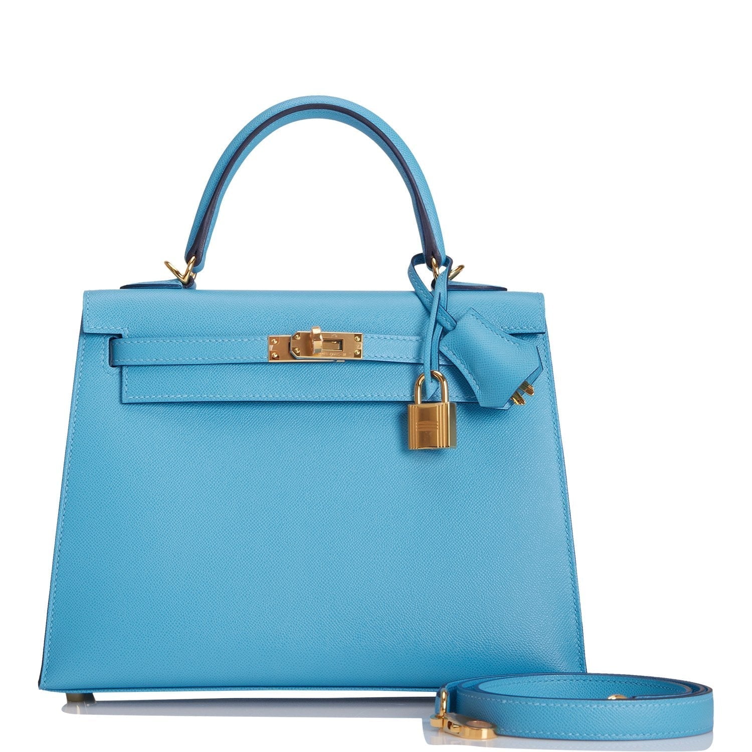 Hermes Kelly Sellier Bleu Du Nord Epsom Hardware Gold Shoulder Bag