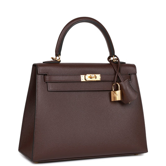 Hermes Kelly Sellier Rouge Sellier Epsom Hardware Handbag Gold Travel Bag