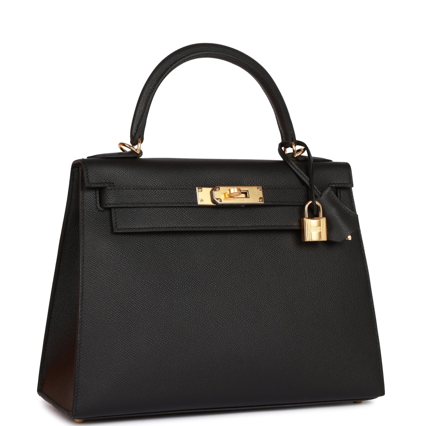 Hermes Kelly Sellier Epsom Hardware Handbag Black Gold Travel Bag Hardware 10