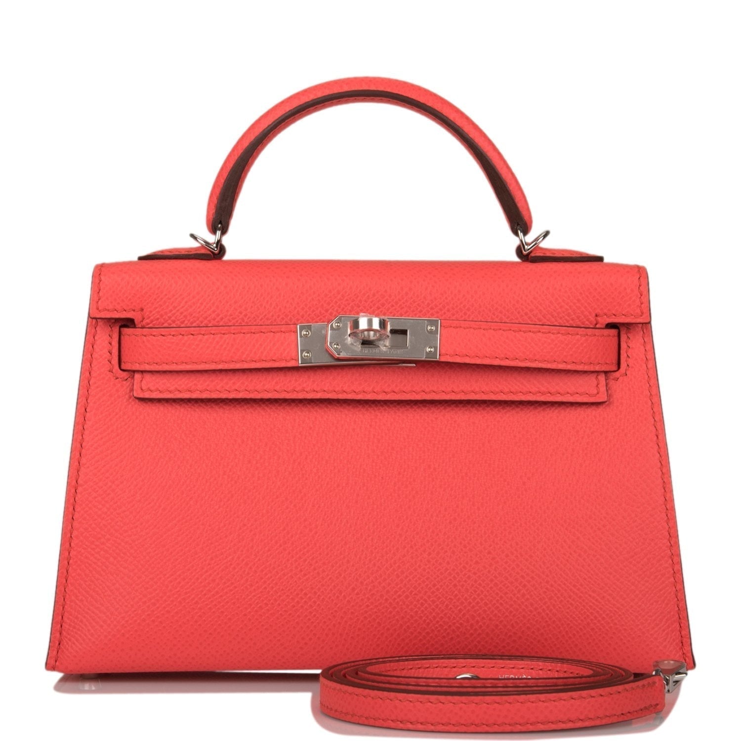 Hermes Kelly Sellier Rose Texas Epsom Palladium Hardware Travel Bag Hardware 1