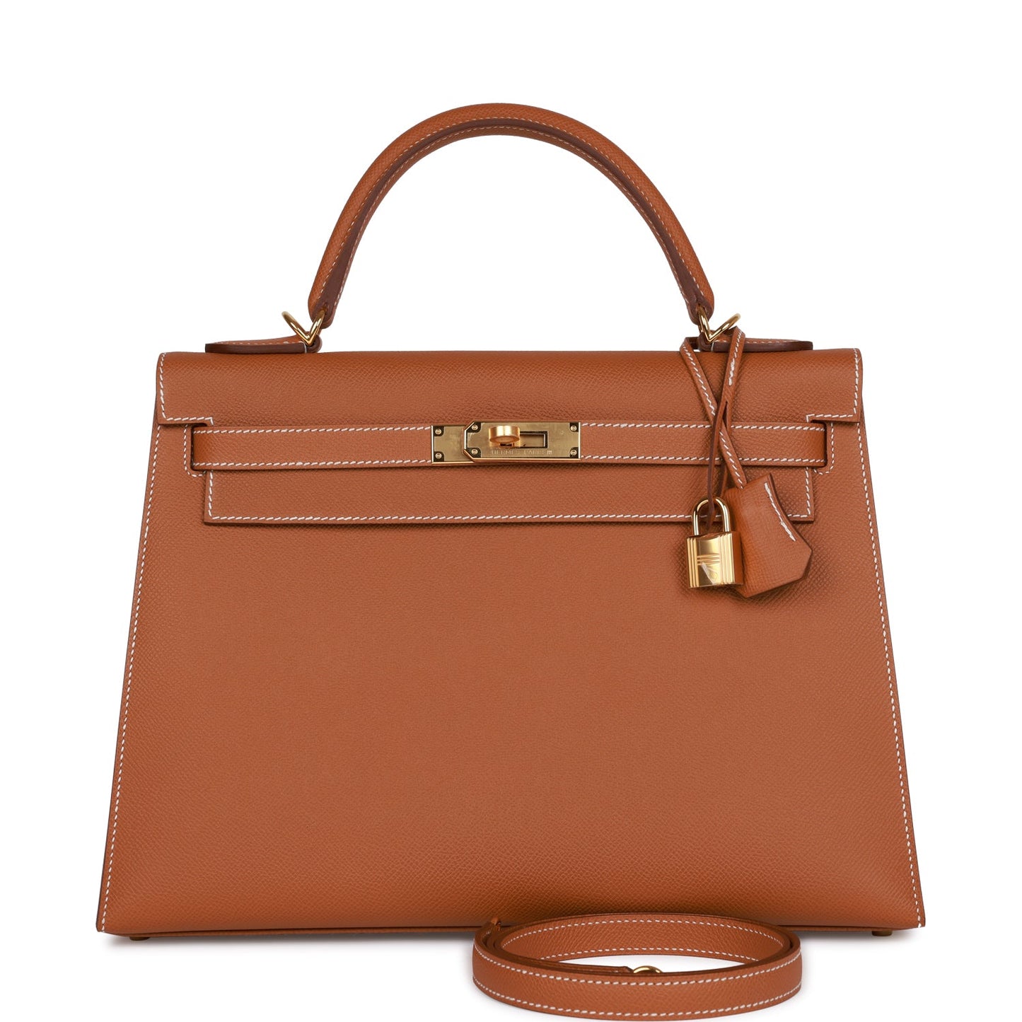Hermes Kelly Sellier Epsom Hardware Handbag Gold Travel Bag Gold Hardware