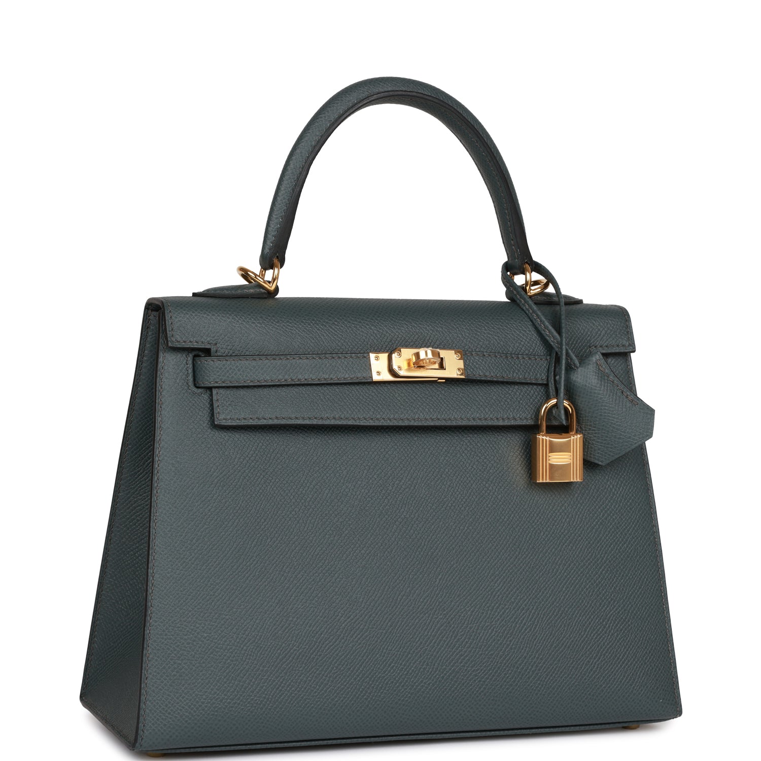 Hermes Kelly Sellier Bleu Orage Epsom Hardware Handbag Gold Travel Bag Hardware 1