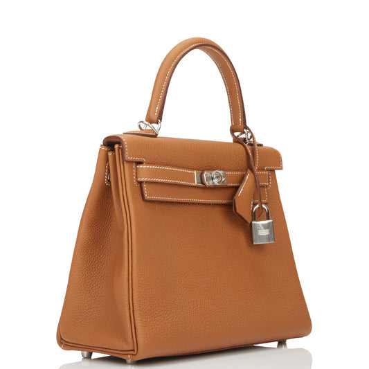 Hermes Kelly Retourne Togo Palladium Hardware Handbag Gold Travel Bag Hardware 2