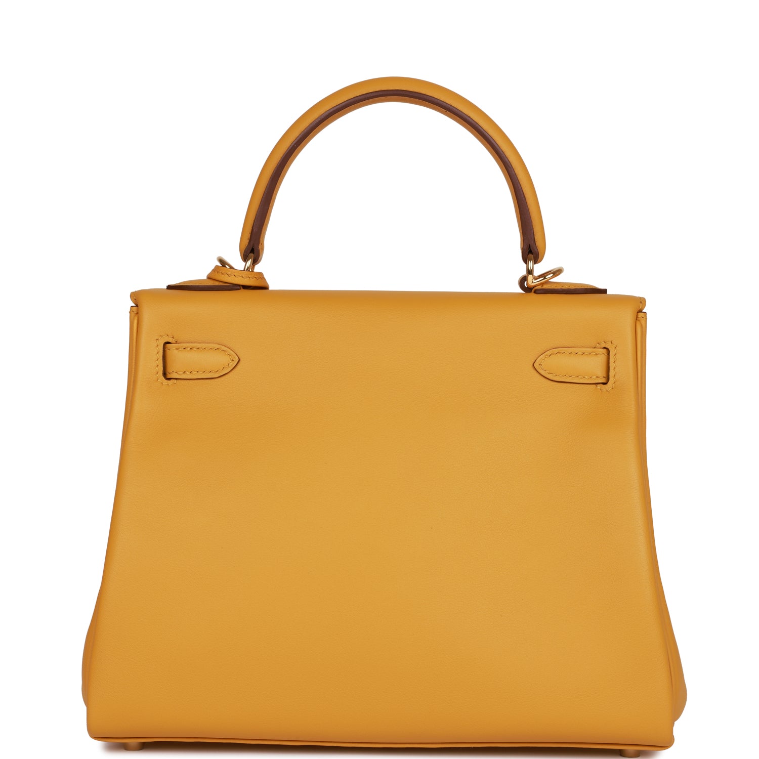 Hermes Kelly Retourne Jaune Ambre Swift Hardware Handbag Gold Travel Bag