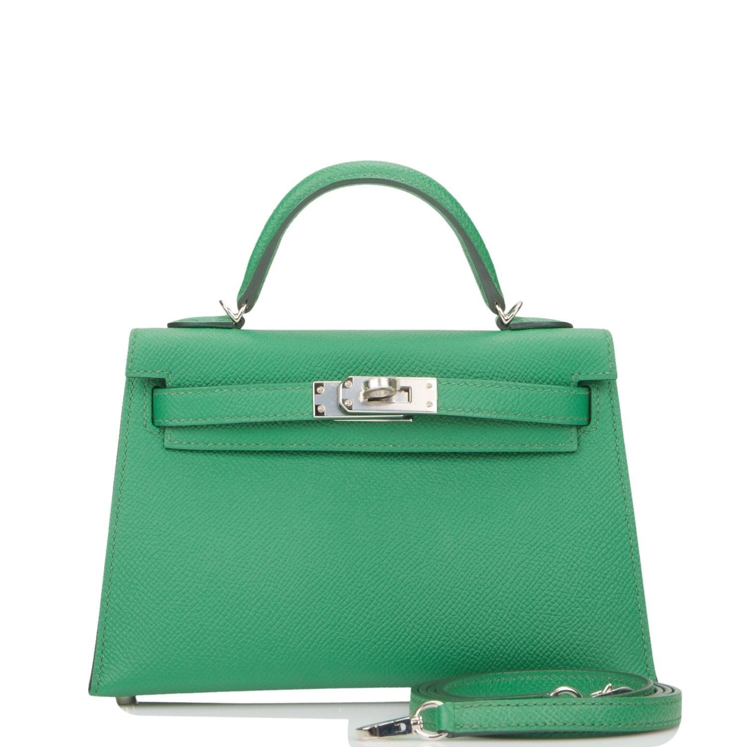 Hermes Kelly Sellier Cactus Verso Epsom Palladium Hardware Travel Bag