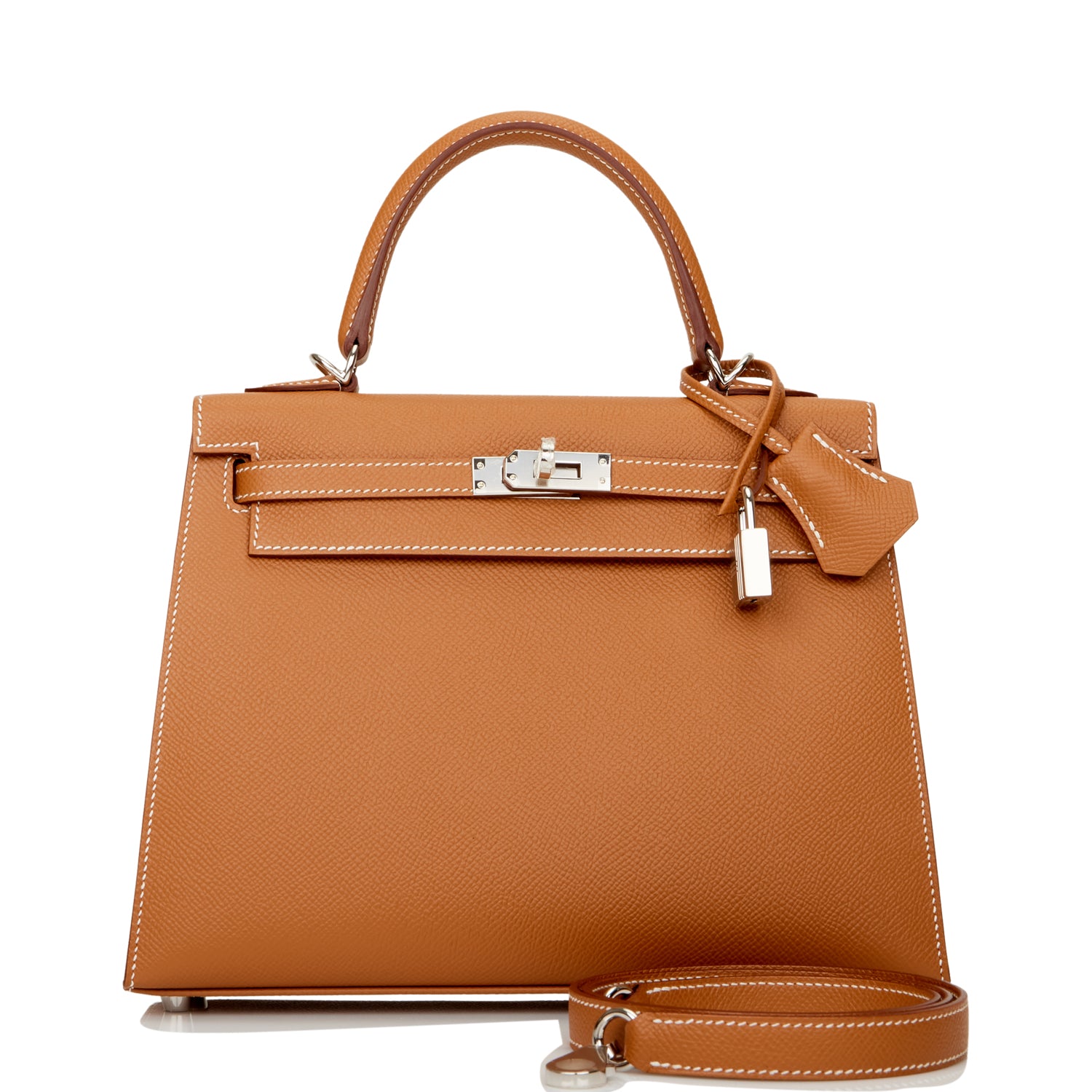 Hermes Kelly Sellier Epsom Palladium Hardware Handbag Gold Travel Bag Hardware 2
