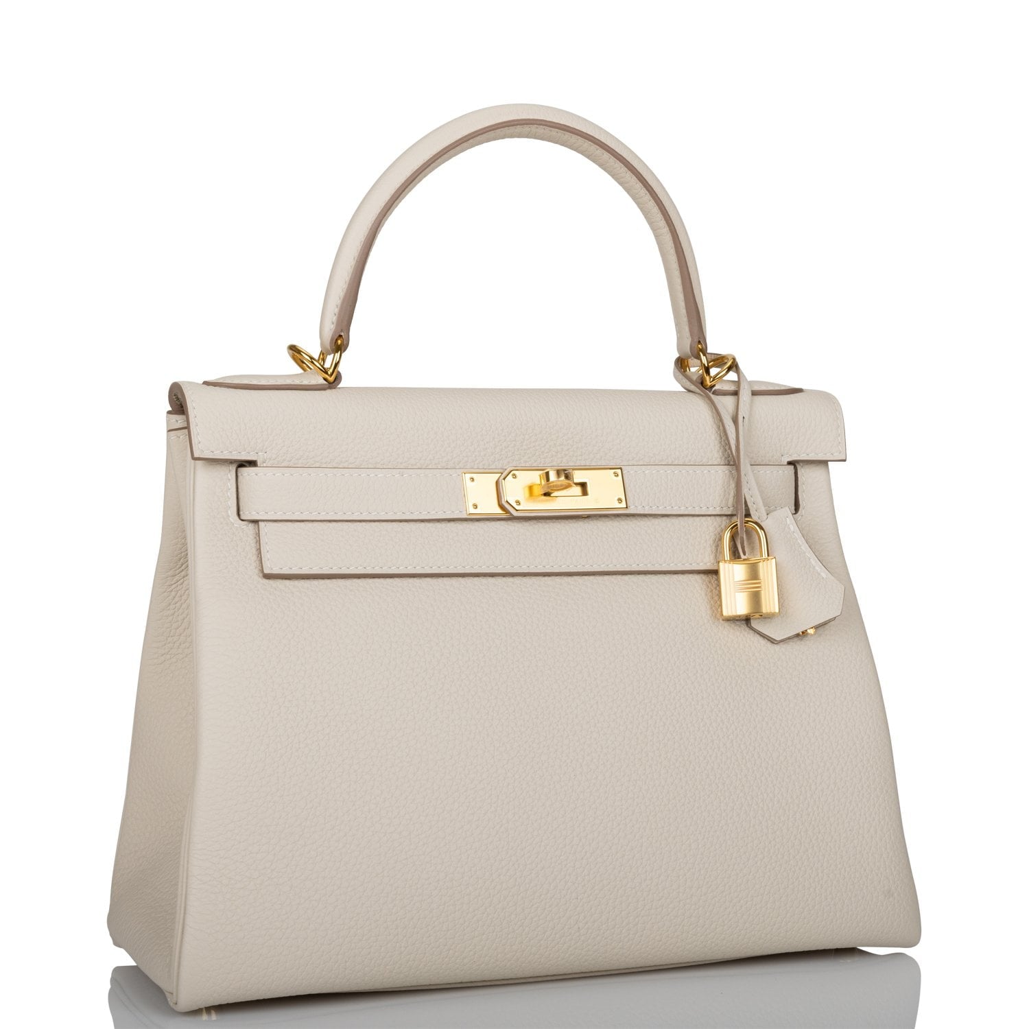 Hermes Kelly Retourne Craie Togo Hardware Handbag Gold Travel Bag Hardware 1