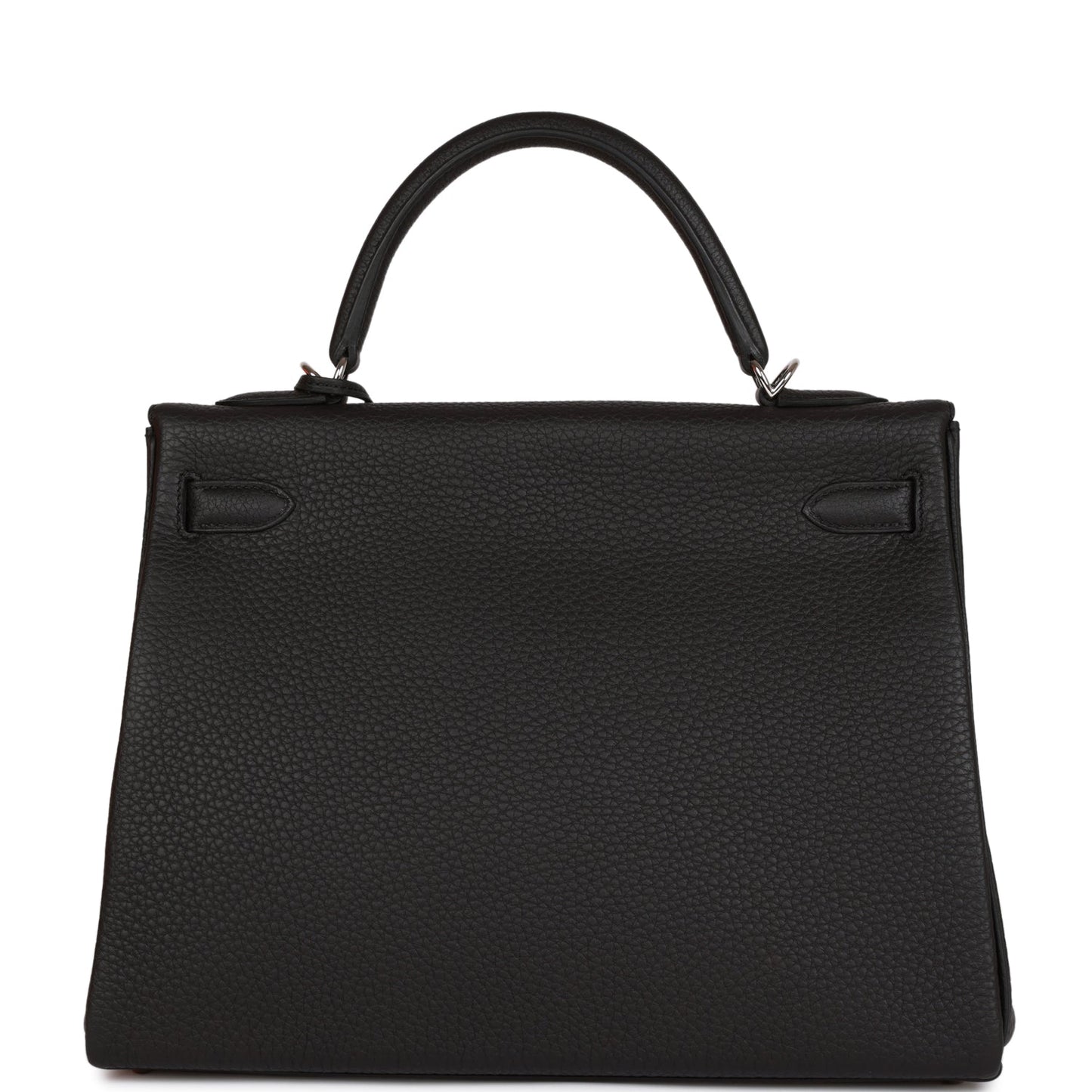 Hermes Kelly Retourne Togo Palladium Hardware Handbag Black Travel Bag