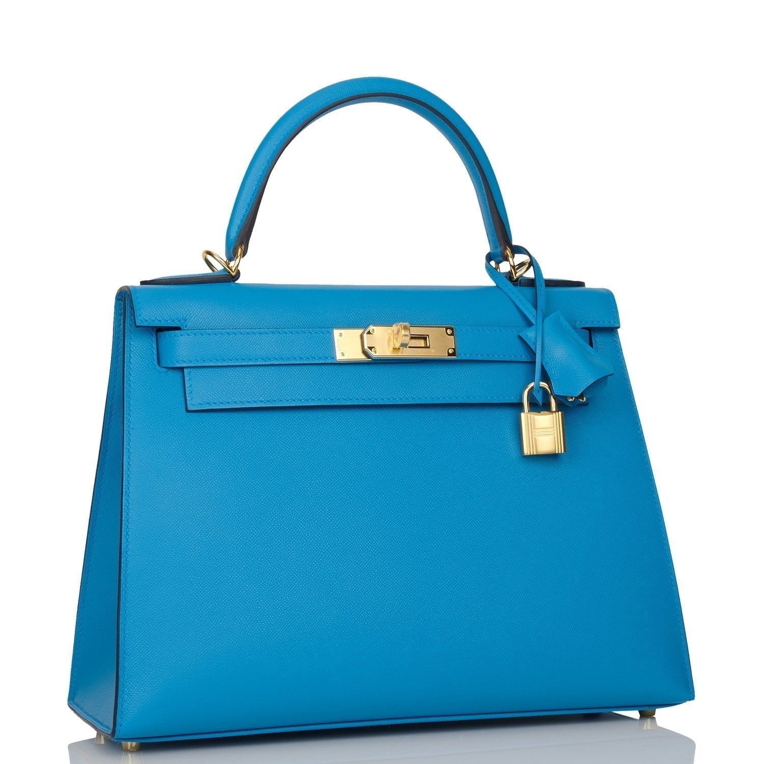 Hermes Kelly Sellier Bleu Frida Epsom Hardware Handbag Gold Travel Bag