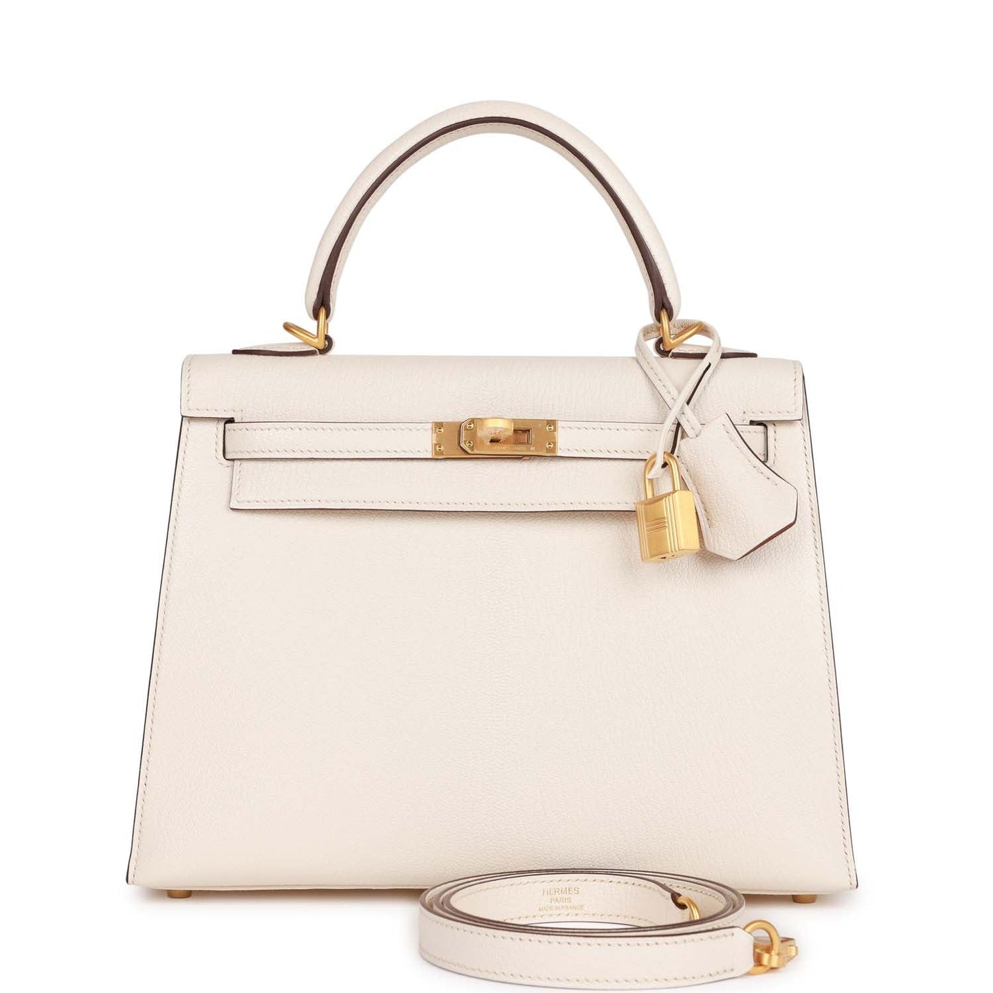 Hermes Kelly Sellier Nata Verso Chevre Brushed Hardware Gold Travel Bag