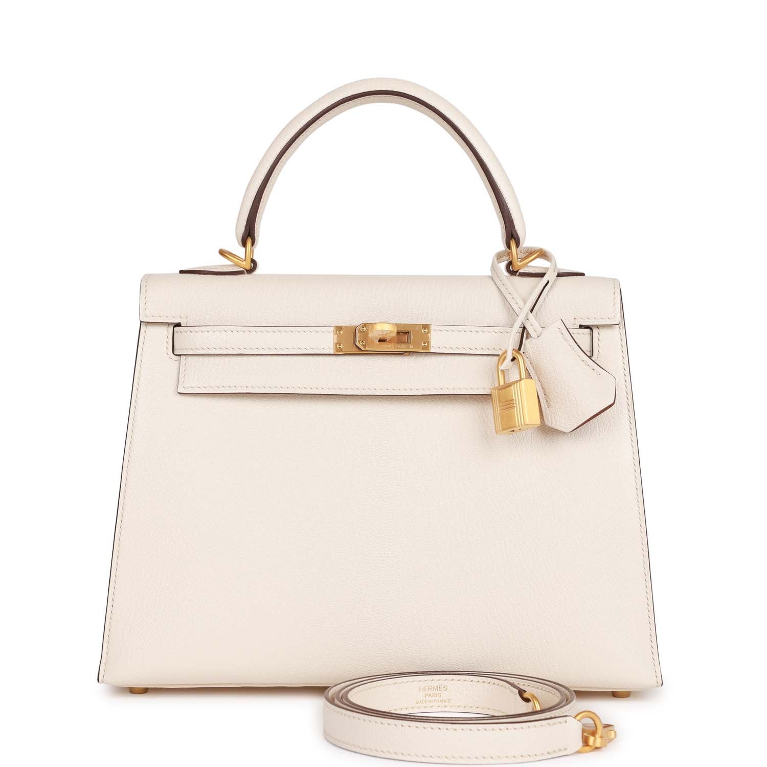 Hermes Kelly Sellier Nata Verso Chevre Brushed Hardware Gold Travel Bag