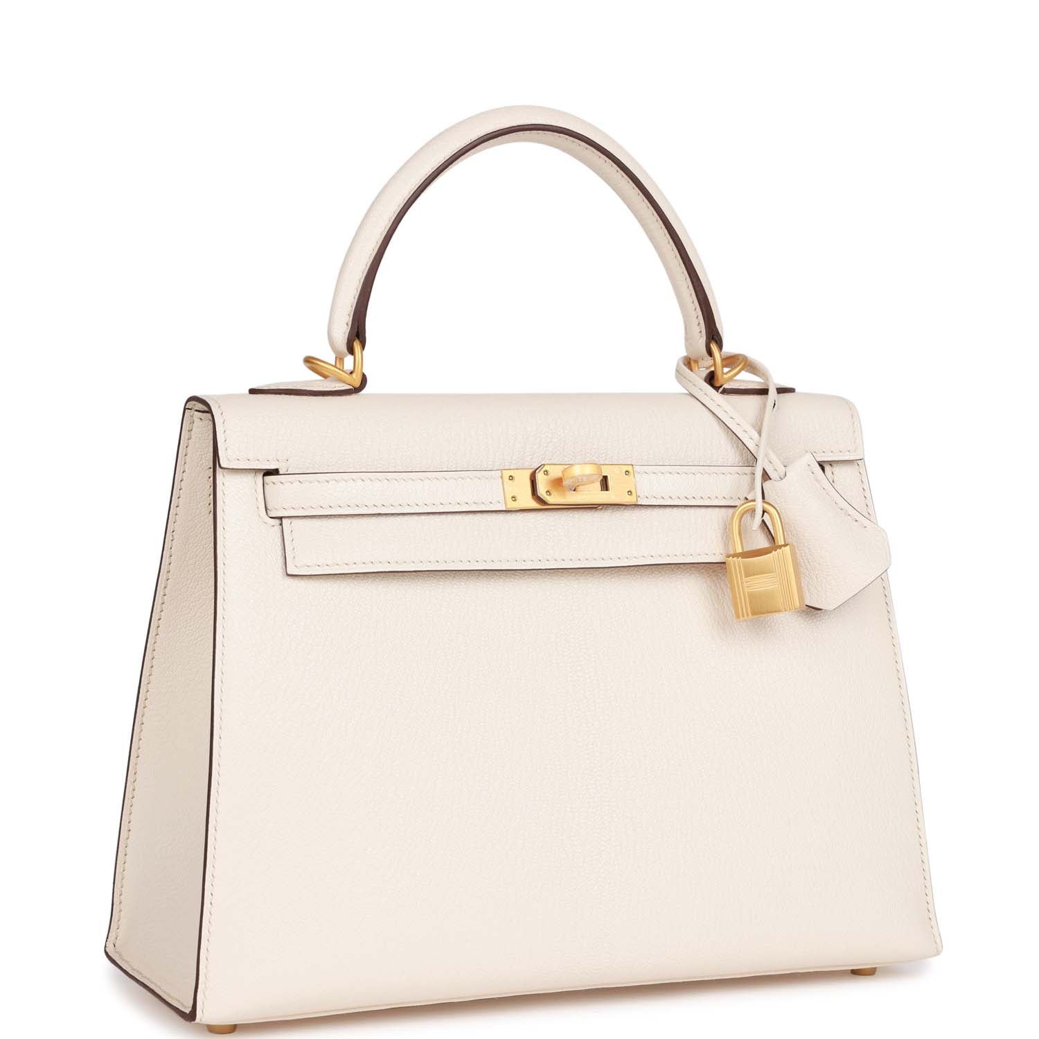 Hermes Kelly Sellier Nata Verso Chevre Brushed Hardware Gold Travel Bag