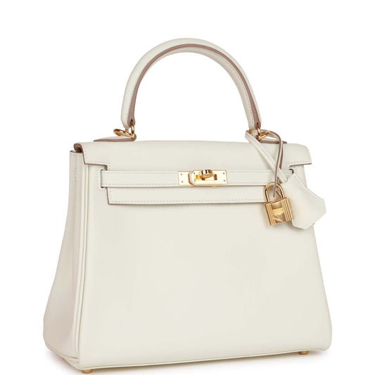 Hermes Kelly Retourne Mushroom Swift Hardware Handbag Gold Travel Bag