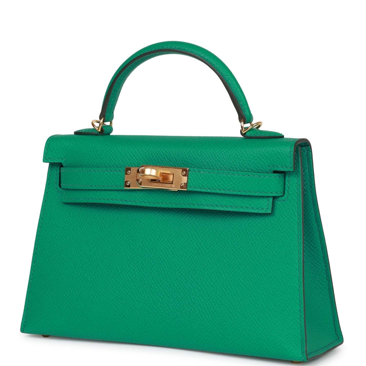 Hermes Kelly Vert Jade Epsom Sellier Hardware Handbag Gold Travel Bag