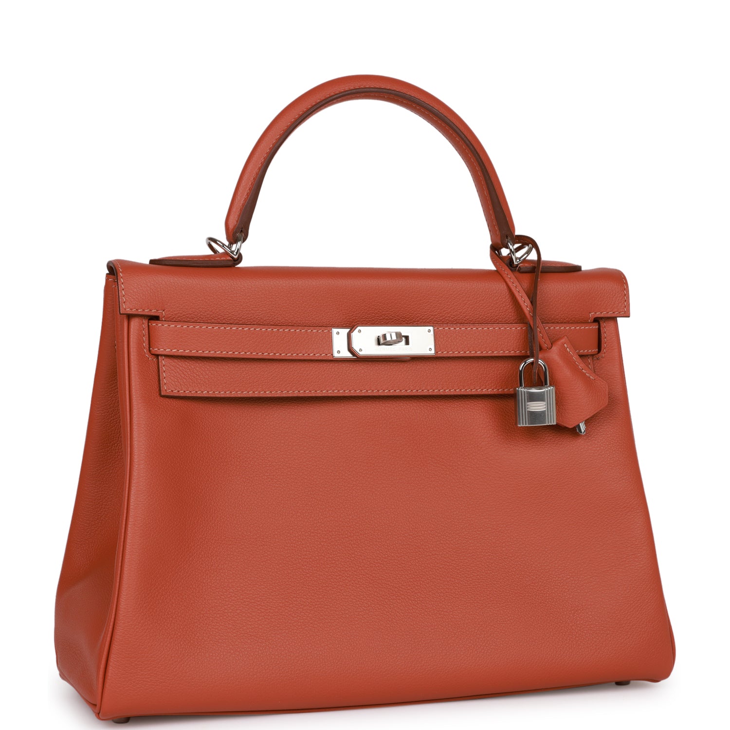 Hermes Kelly Retourne Blush Verso Evercolor Palladium Hardware Travel Bag