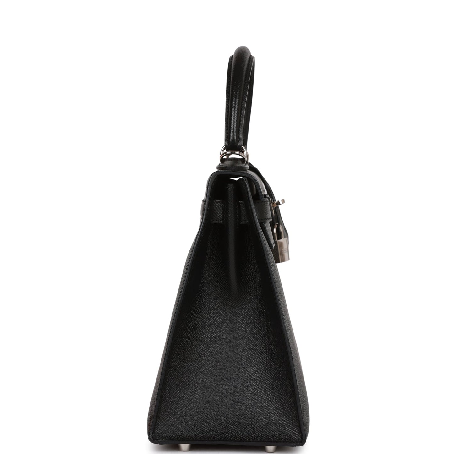 Hermes Kelly Sellier Epsom Palladium Hardware Handbag Black Travel Bag Hardware 4
