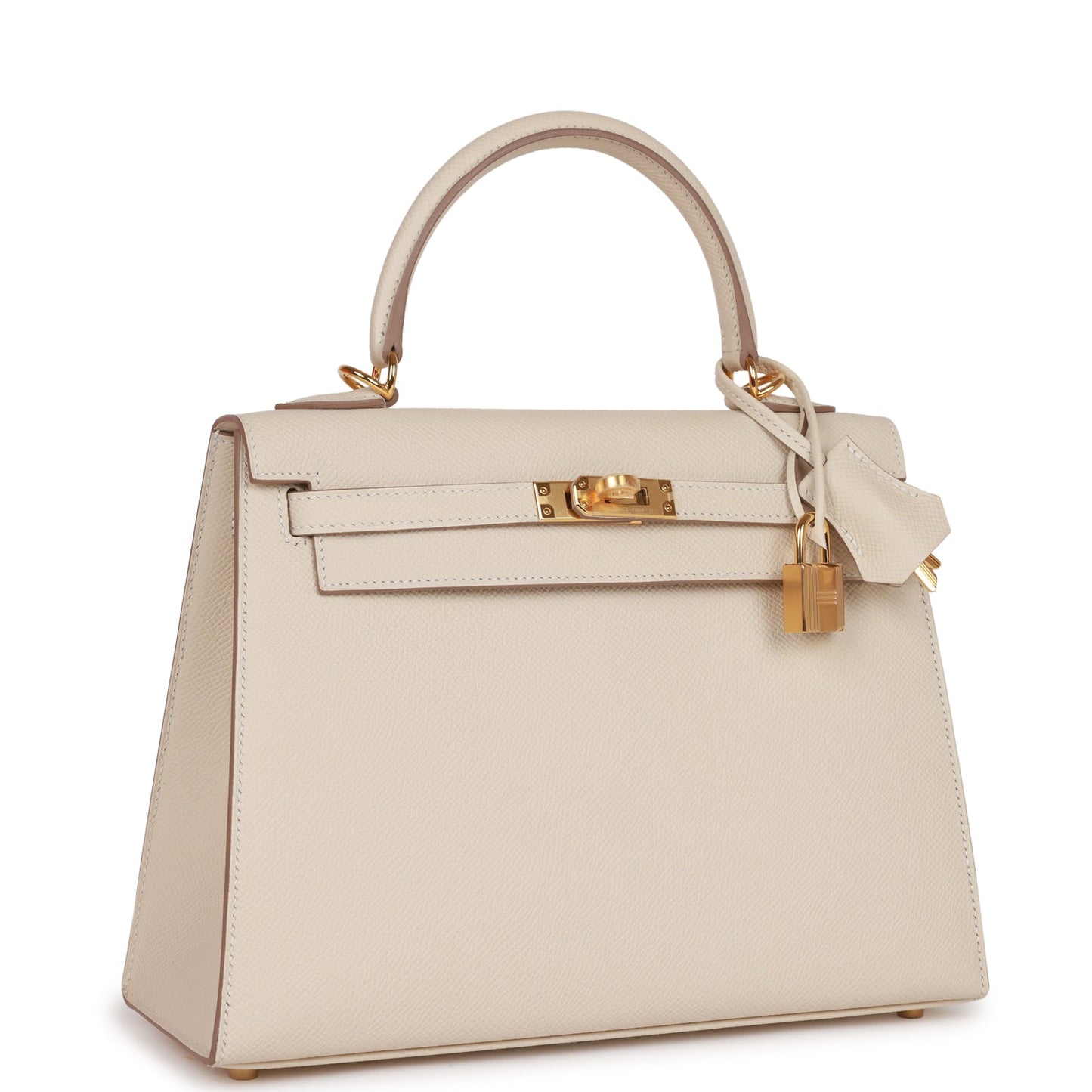 Hermes Kelly Sellier Craie Epsom Hardware Handbag Gold Travel Bag Hardware 4