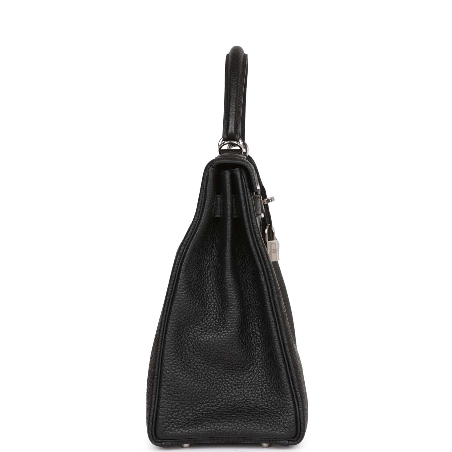 Hermes Kelly Retourne Togo Palladium Hardware Handbag Black Travel Bag Hardware 5
