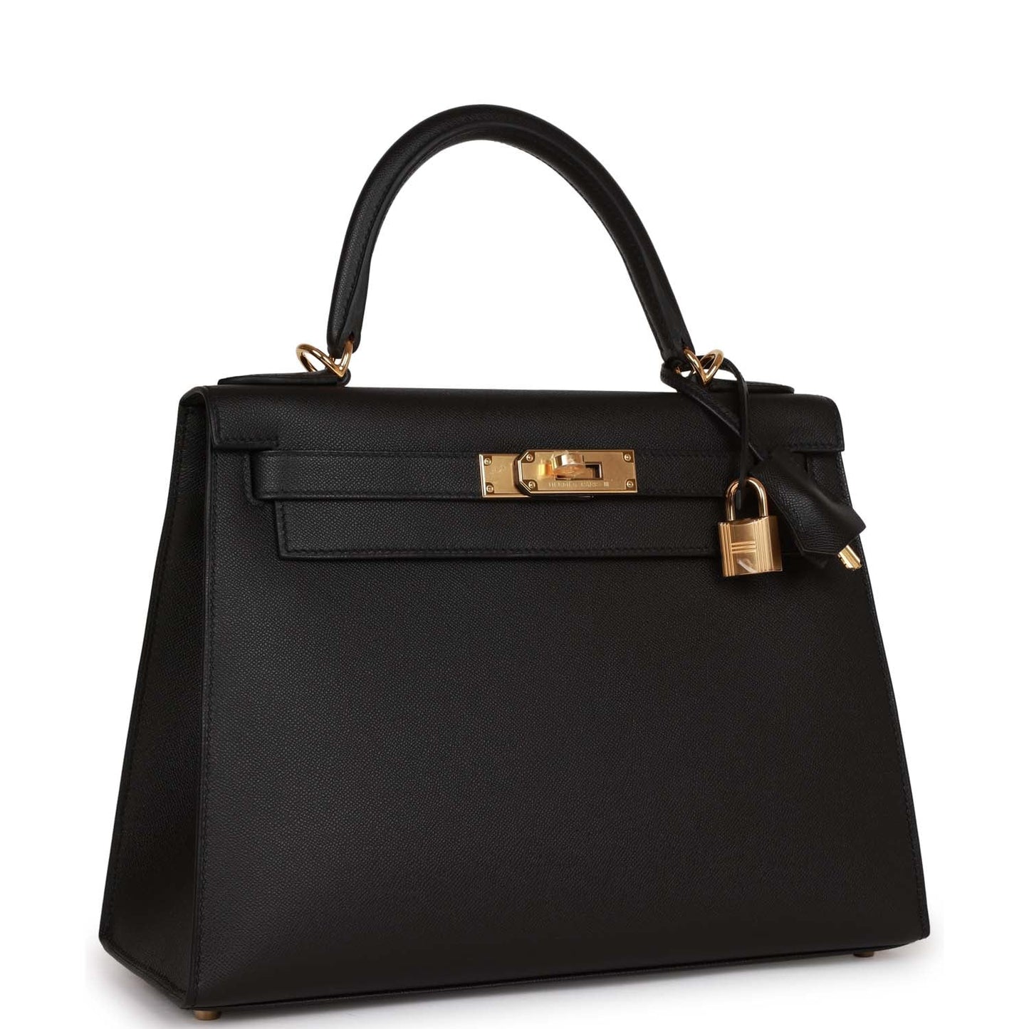 Hermes Kelly Sellier Madame Hardware Handbag Black Gold Travel Bag