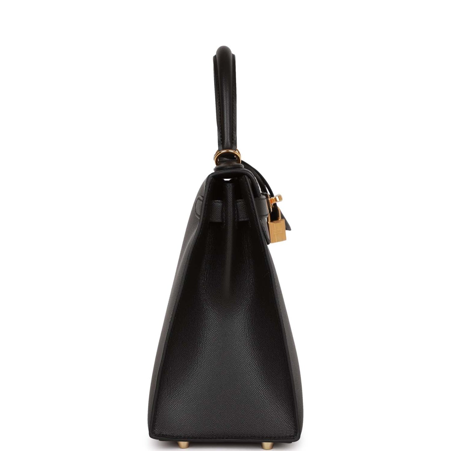 Hermes Kelly Sellier Madame Hardware Handbag Black Gold Travel Bag