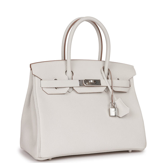 Hermes Birkin Gris Pale Togo Palladium Hardware Handbag Travel Bag Palladium Hardware