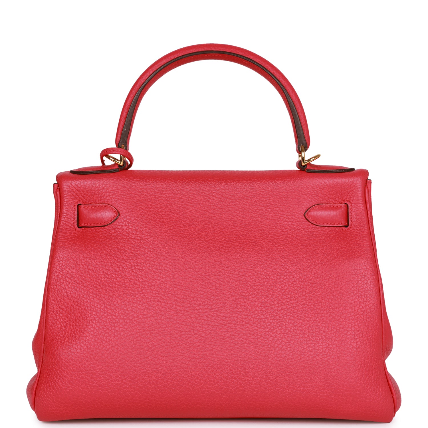 Hermes Kelly Retourne Rose Extreme Clemence Hardware Handbag Gold Travel Bag