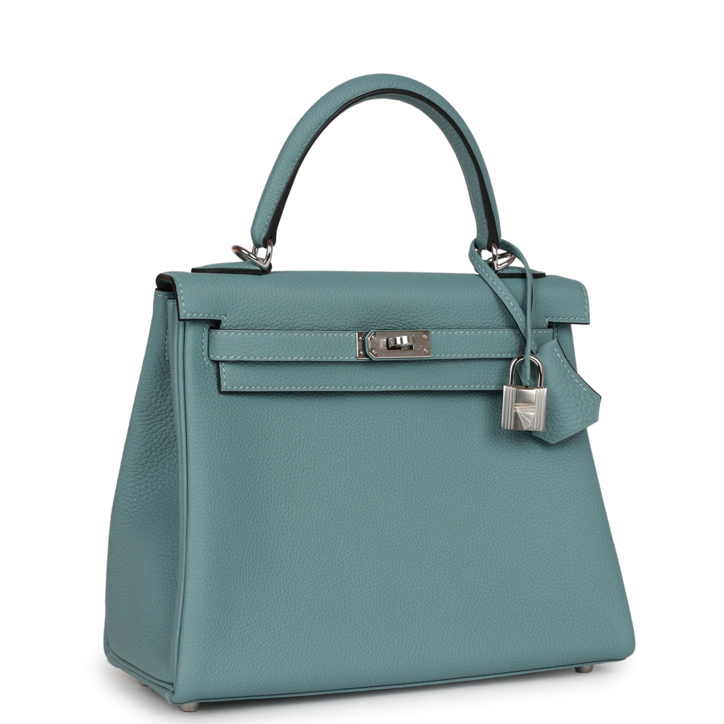 Hermes Kelly Retourne Ciel Togo Palladium Hardware Handbag Travel Bag
