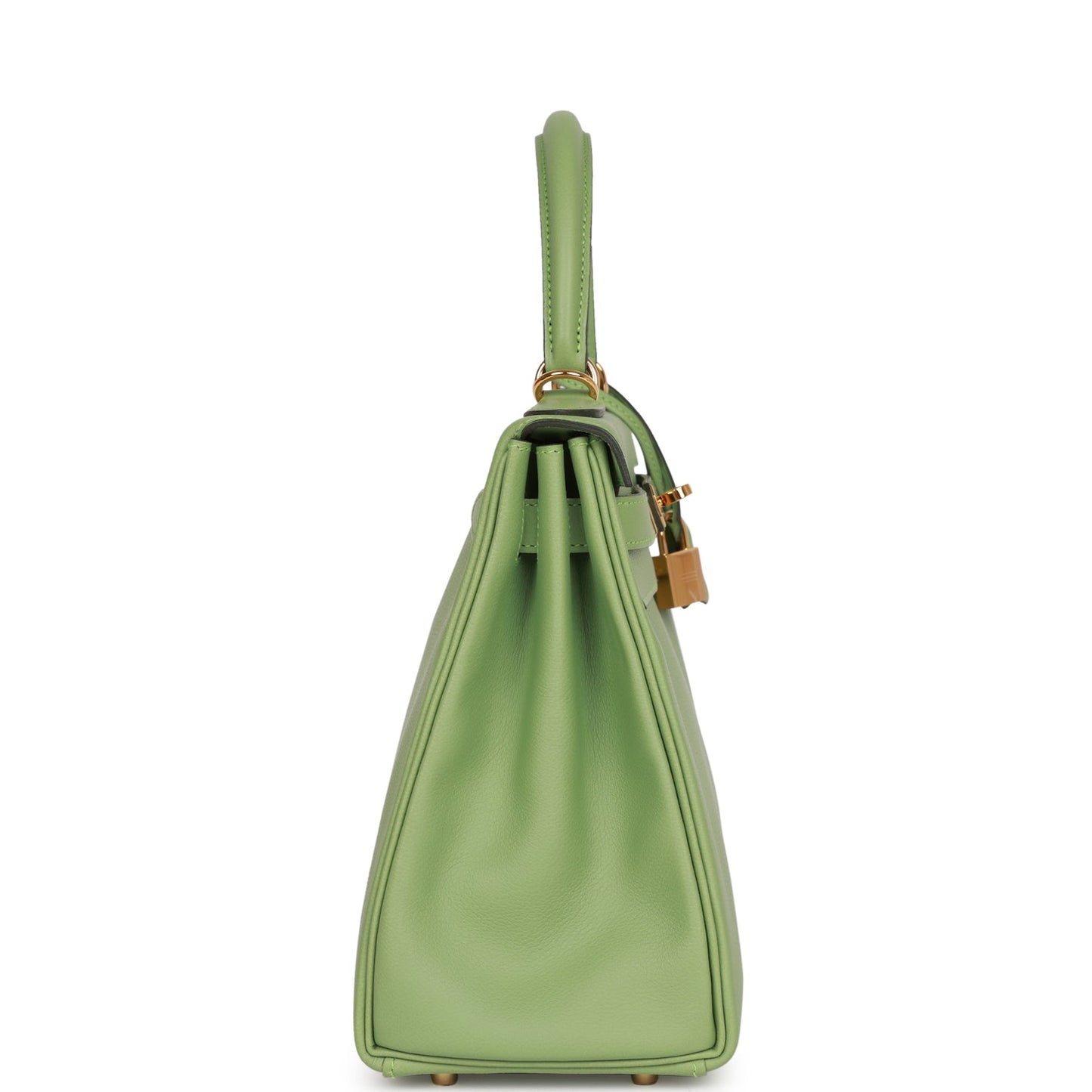 Hermes Kelly Retourne Vert Criquet Evercolor Hardware Handbag Gold Travel Bag