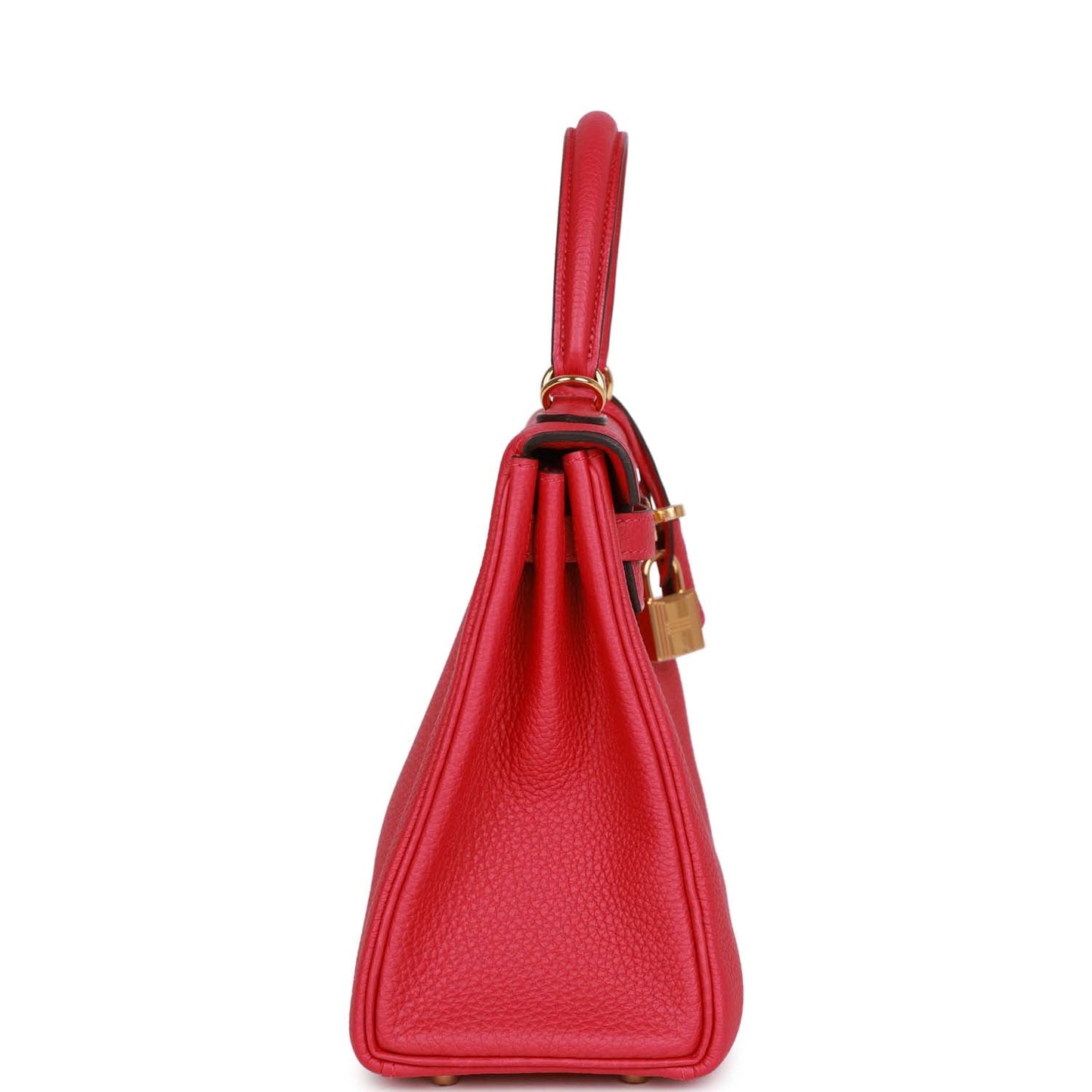 Hermes Kelly Retourne Framboise Togo Hardware Handbag Gold Travel Bag