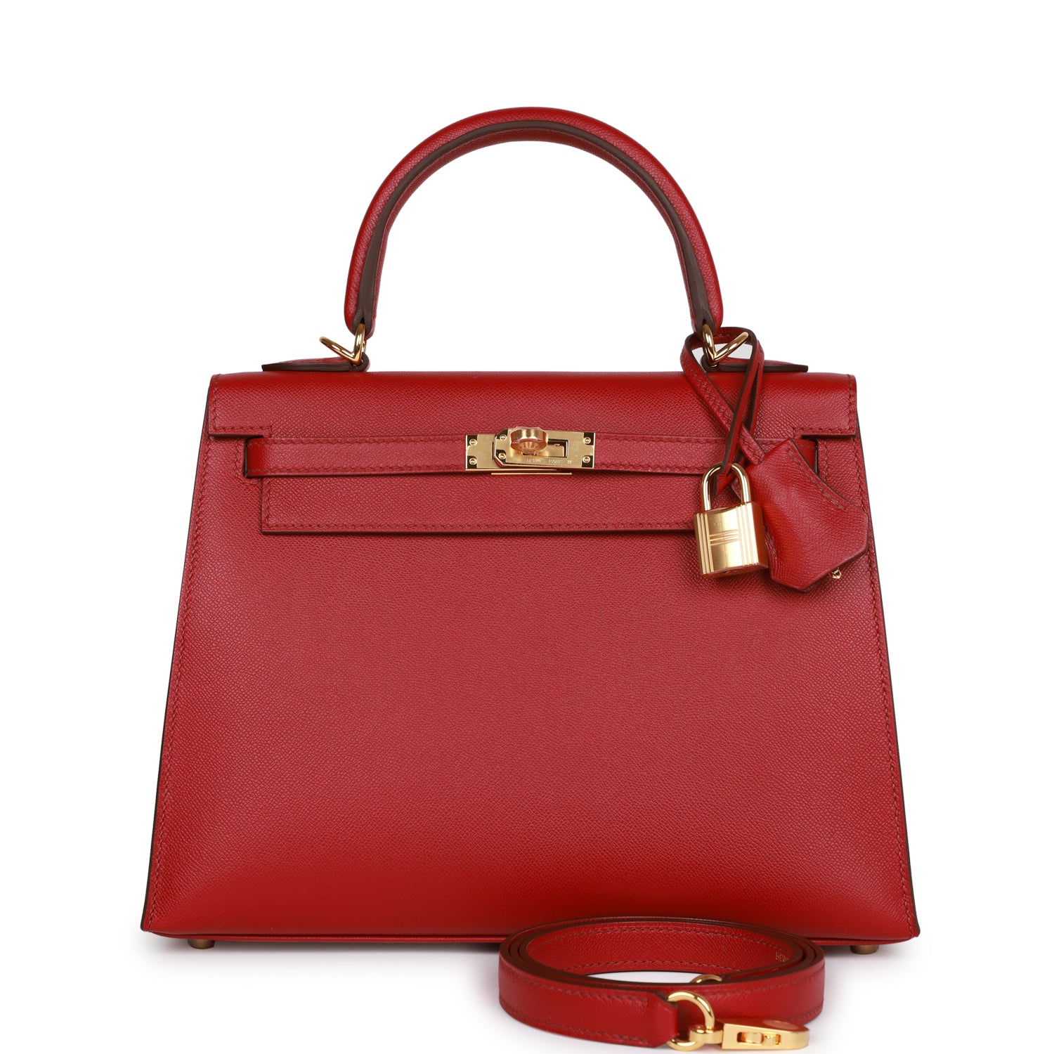 Hermes Kelly Sellier Rubis Madame Hardware Handbag Gold Travel Bag