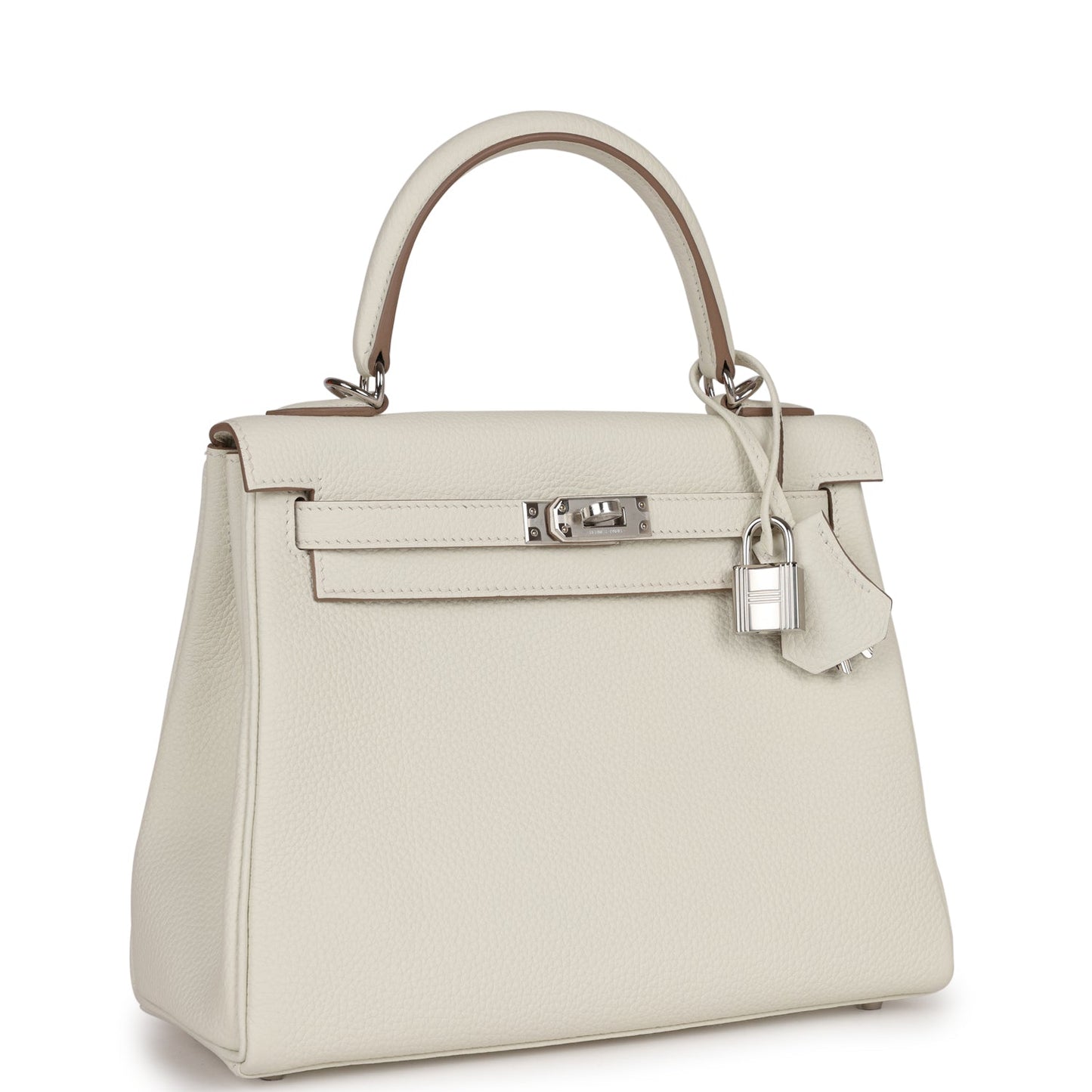 Hermes Kelly Retourne Mushroom Togo Palladium Hardware Handbag Travel Bag Palladium Hardware
