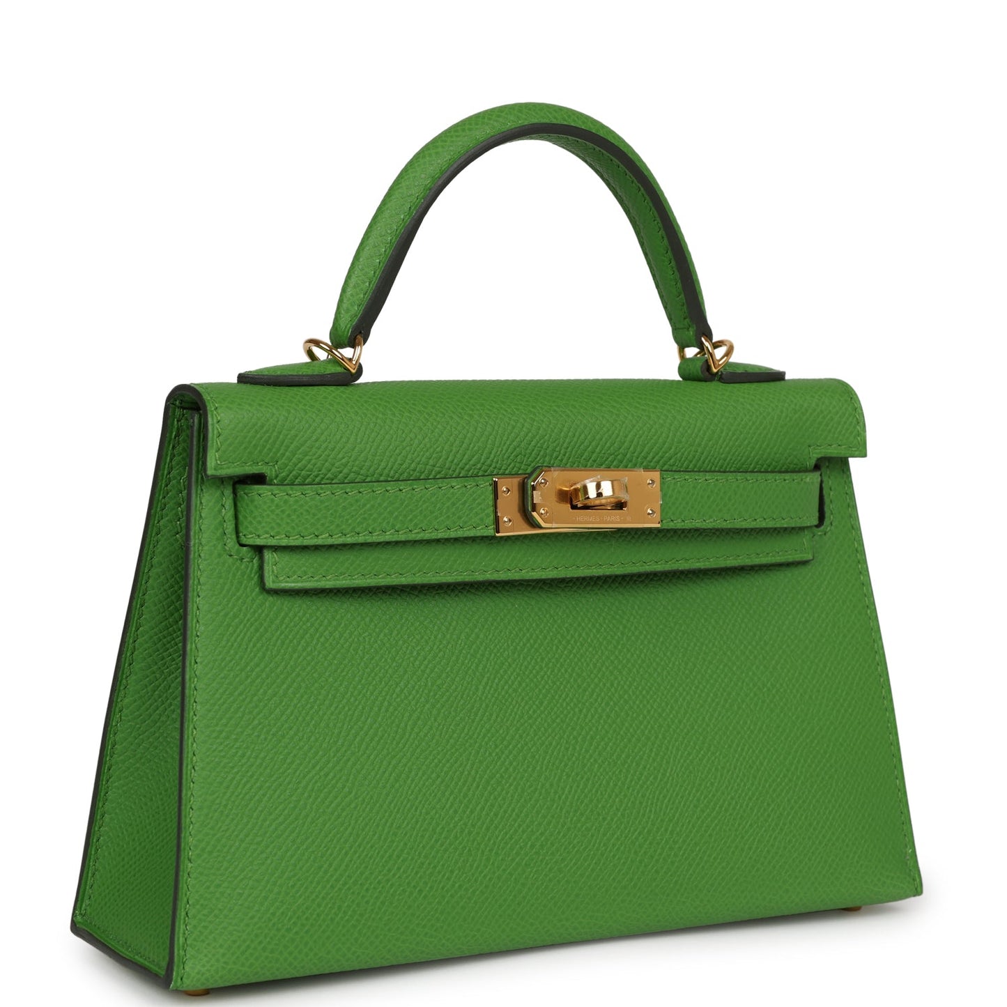 Hermes Kelly Sellier Vert Yucca Epsom Hardware Handbag Gold Travel Bag