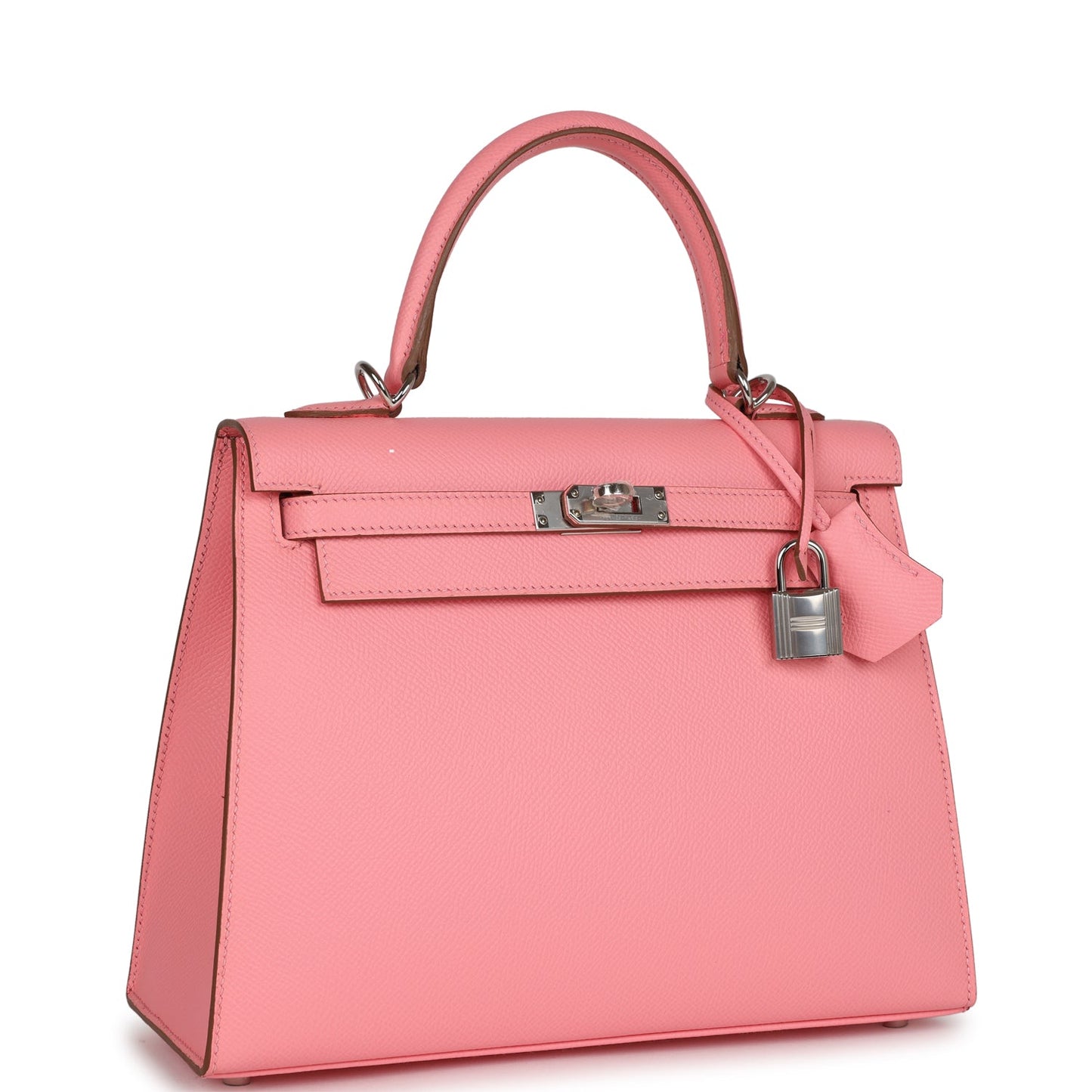 Hermes Kelly Sellier Rose Confetti Epsom Palladium Hardware Travel Bag Hardware 2