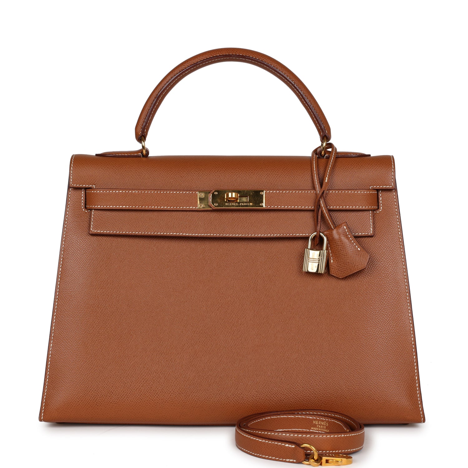 Hermes Kelly Sellier Courcheval Hardware Handbag Gold Travel Bag