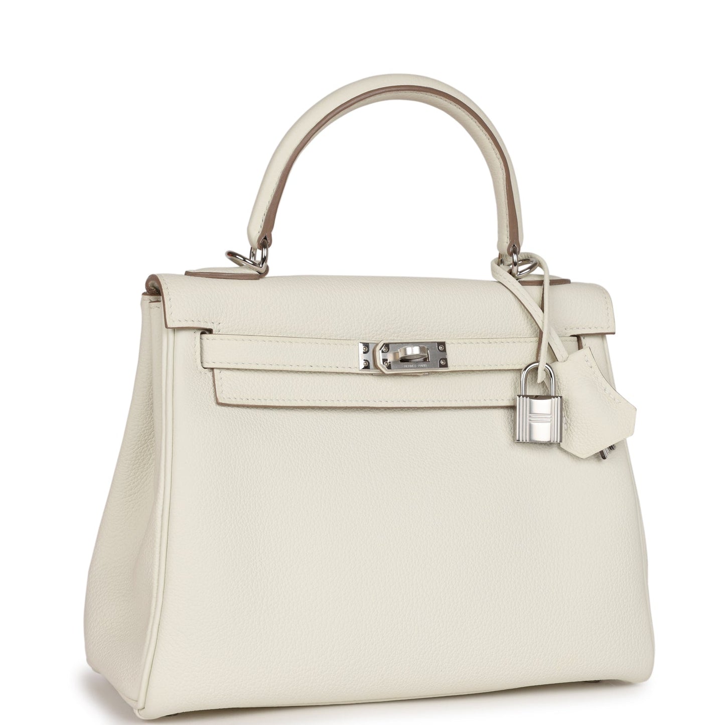 Hermes Kelly Retourne Mushroom Togo Palladium Hardware Handbag Travel Bag Gold Hardware