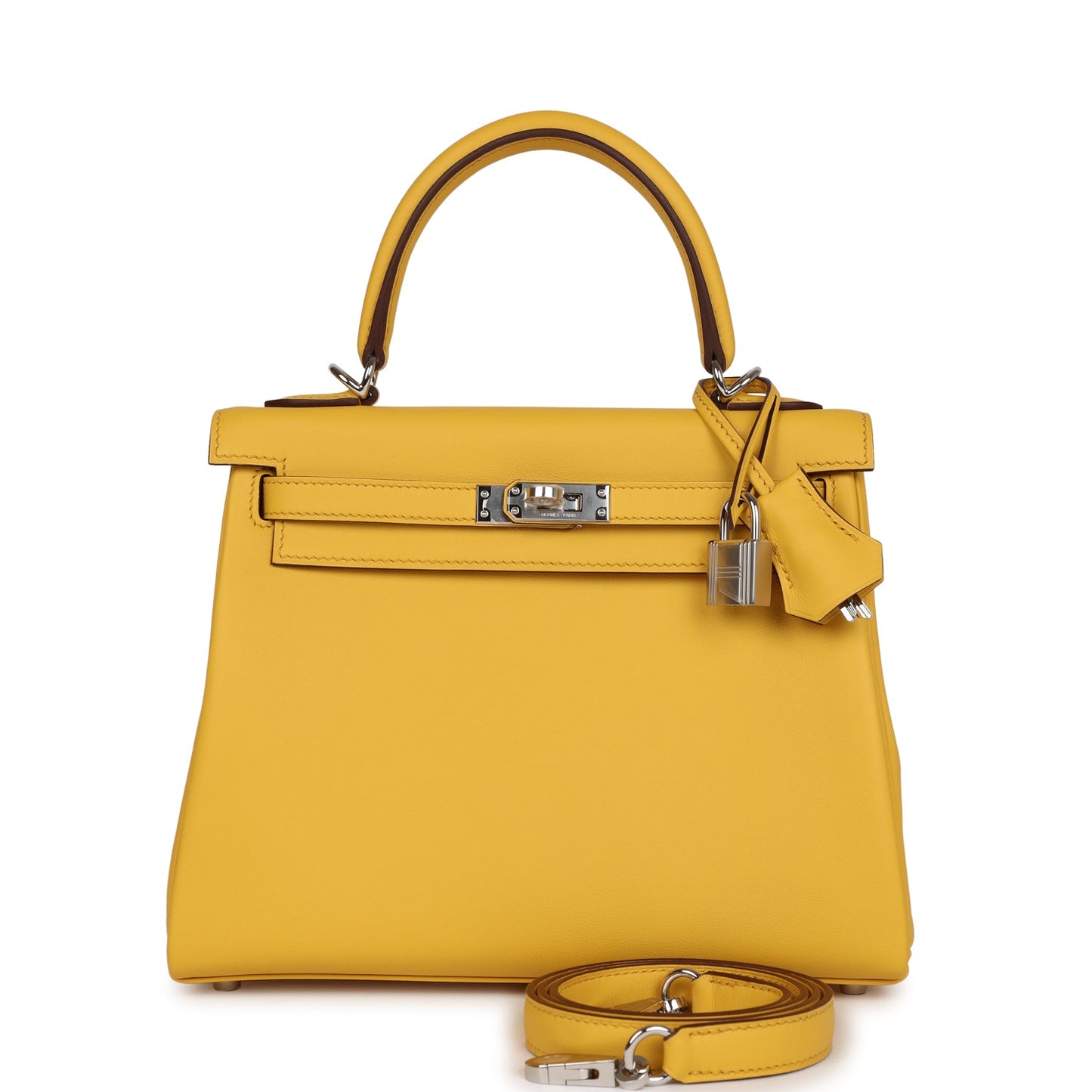 Hermes Kelly Retourne Sun Swift Palladium Hardware Handbag Travel Bag