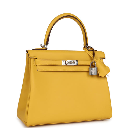 Hermes Kelly Retourne Sun Swift Palladium Hardware Handbag Travel Bag