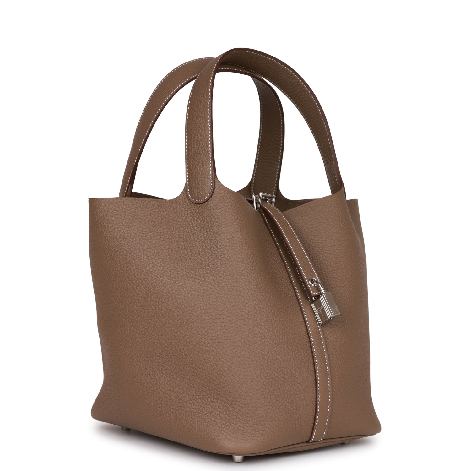 Hermes Picotin Lock Etoupe Clemence Palladium Hardware Handbag Travel Bag Hardware 1