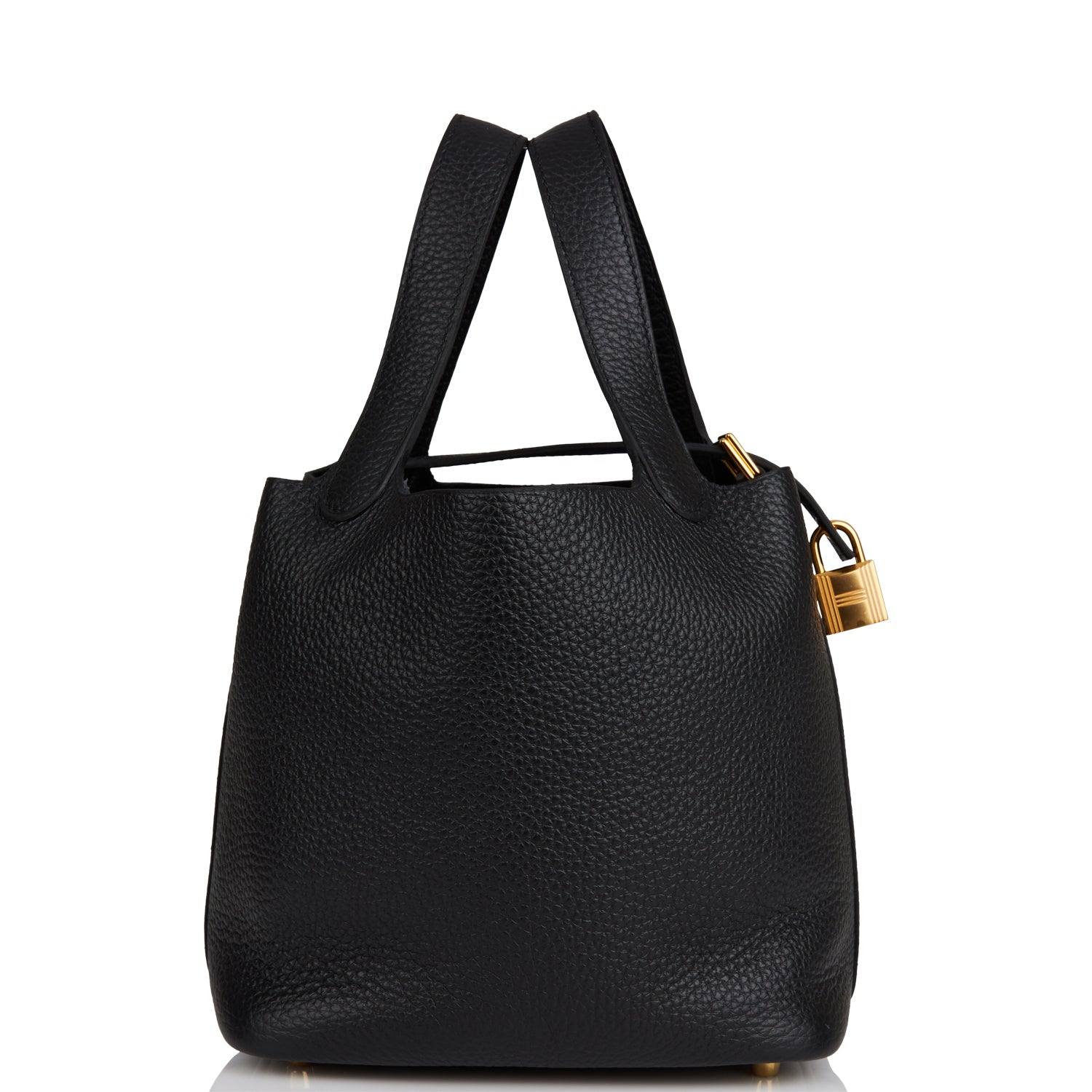 Hermes Picotin Lock Clemence Hardware Handbag Black Gold Travel Bag Hardware 1