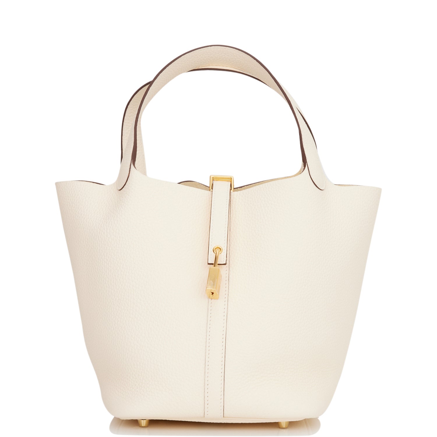 Hermes Picotin Lock Nata Clemence Hardware Handbag Gold Travel Bag