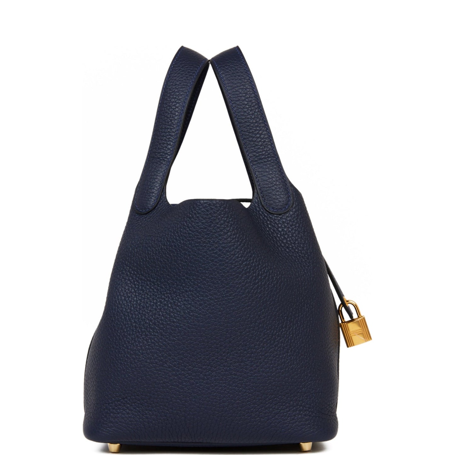 Hermes Picotin Lock Bleu Nuit Clemence Hardware Handbag Gold Travel Bag Hardware 1