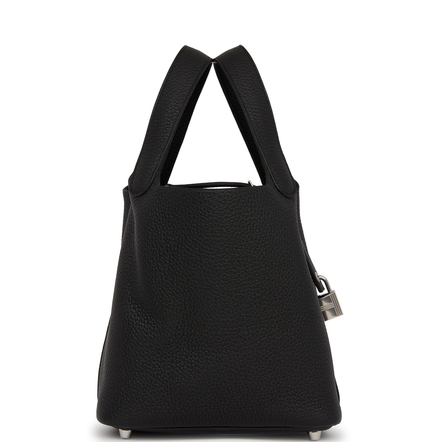 Hermes Picotin Lock Clemence Palladium Hardware Handbag Black Travel Bag