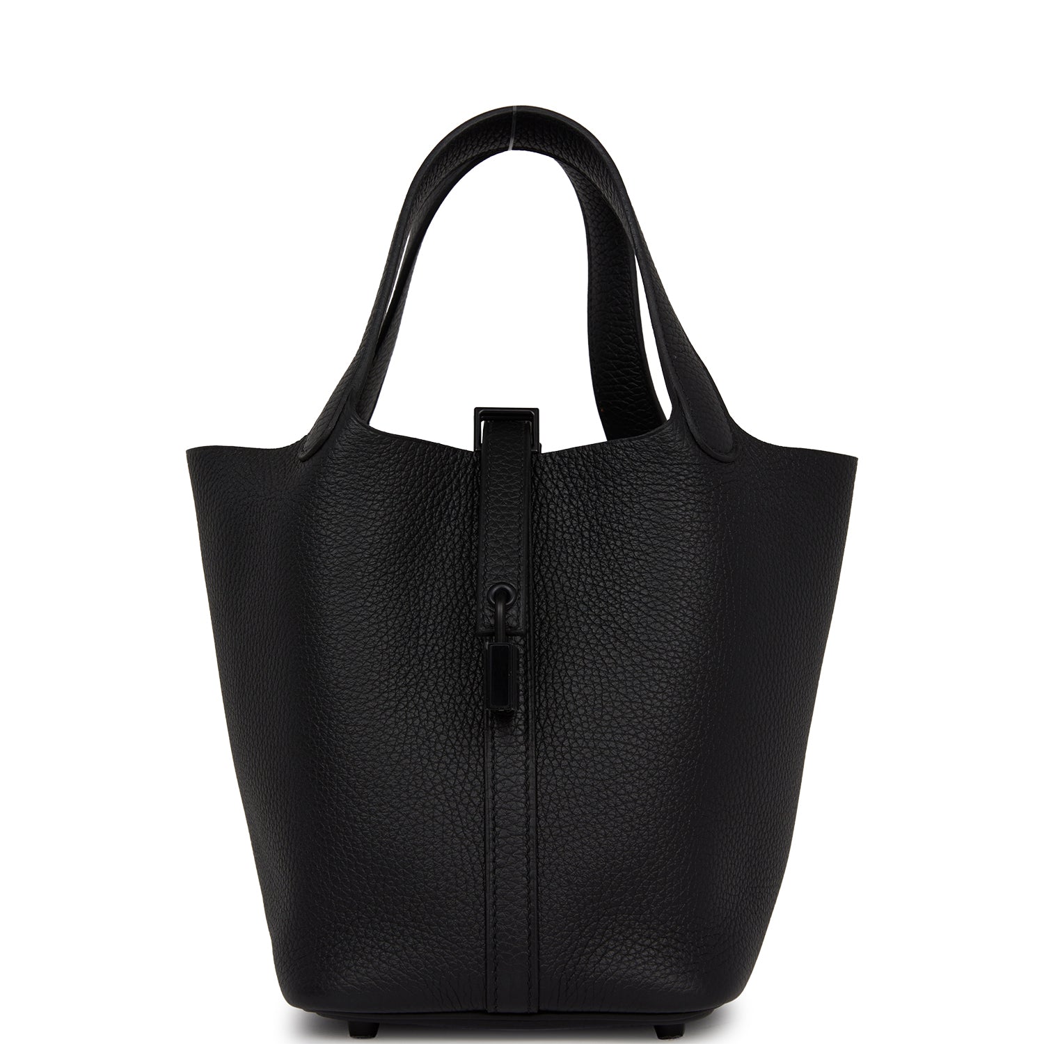 Hermes Monochrome Picotin Clemence Hardware Handbag Black Travel Bag Hardware 3