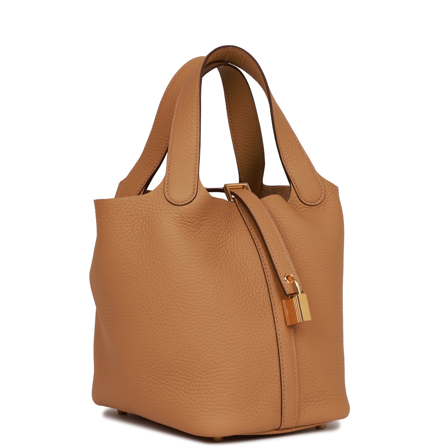 Hermes Picotin Lock Biscuit Clemence Hardware Handbag Gold Travel Bag Gold Hardware