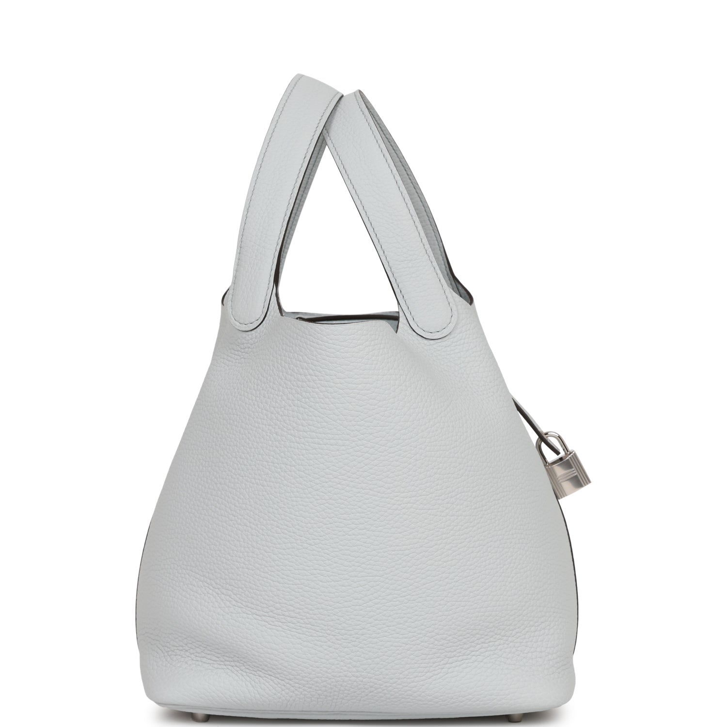 Hermes Picotin Lock Bleu Pale Clemence Palladium Hardware Travel Bag