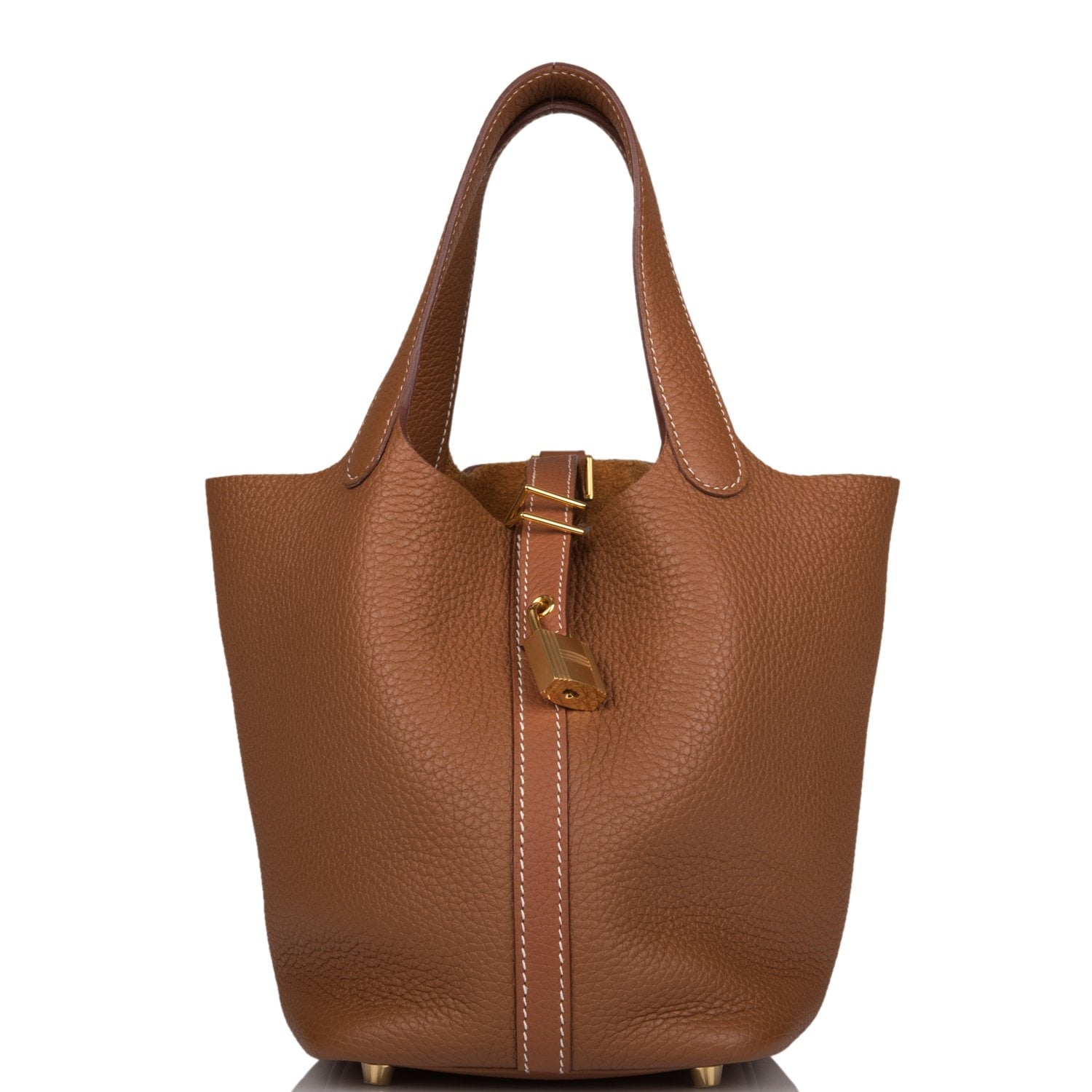 Hermes Picotin Lock Clemence Hardware Handbag Gold Travel Bag
