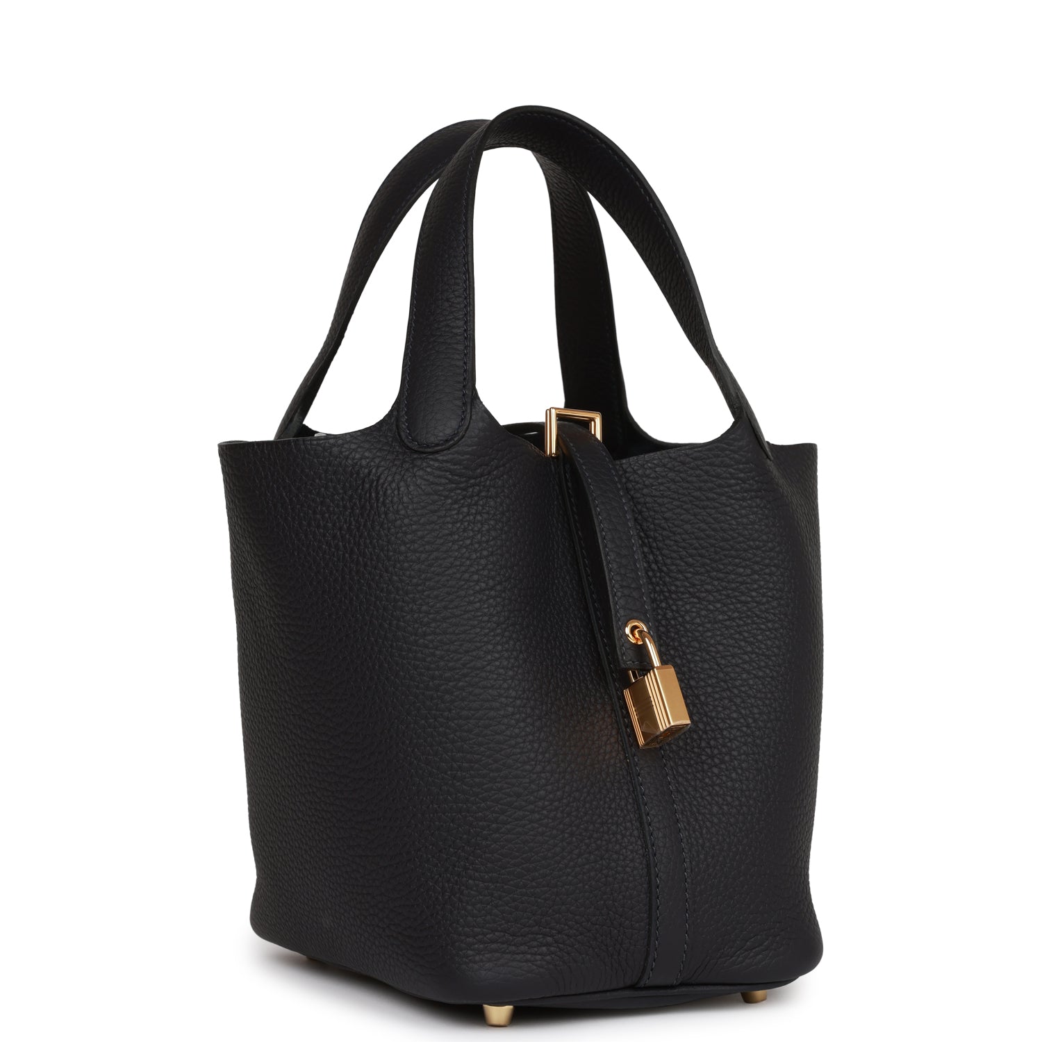 Hermes Picotin Lock Caban Clemence Hardware Handbag Gold Travel Bag Gold Hardware