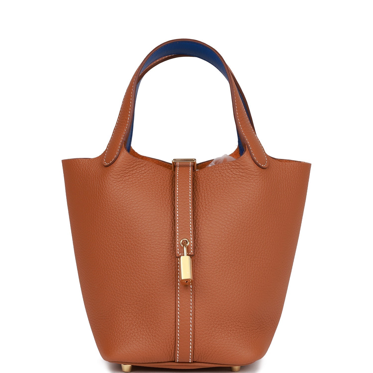 Hermes Eclat Picotin Lock Clemence Hardware Handbag Gold Travel Bag