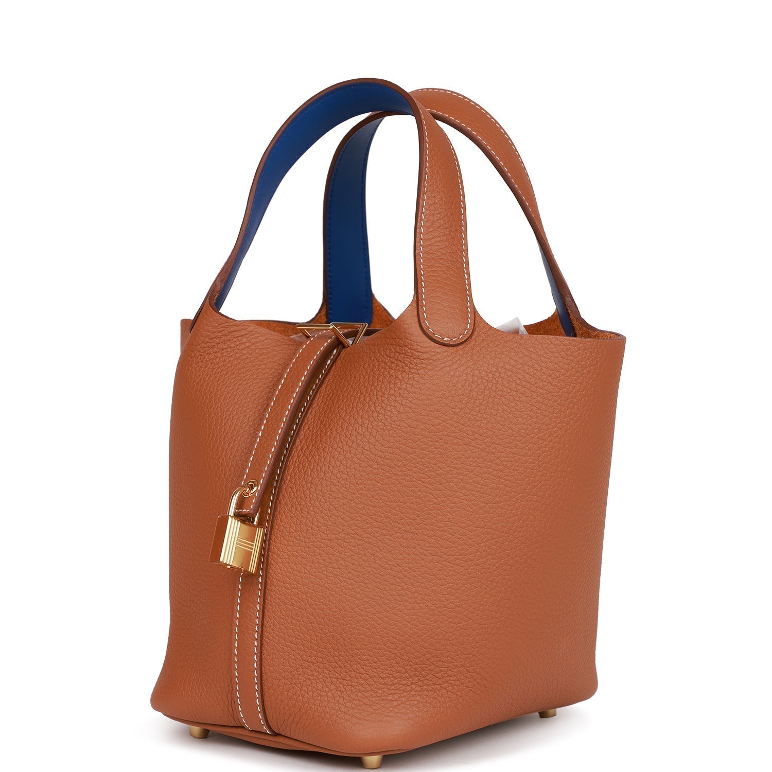 Hermes Eclat Picotin Lock Clemence Hardware Handbag Gold Travel Bag