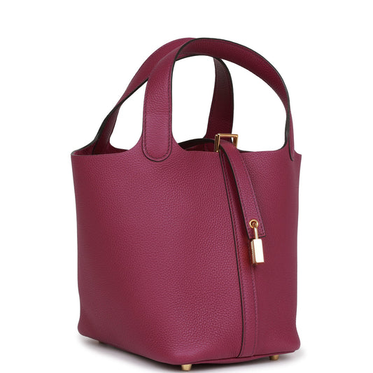 Hermes Picotin Lock Anemone Maurice Hardware Handbag Gold Travel Bag